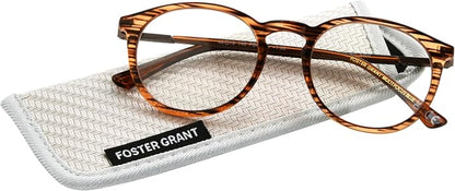 Foster Grant unisex-adult Mckay Multifocus Reading Glasses Round reading-glasses
