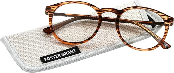 Foster Grant unisex-adult Mckay Multifocus Reading Glasses Round reading-glasses