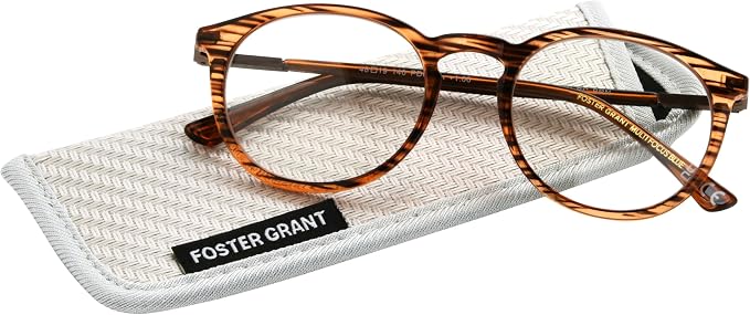 Foster Grant unisex-adult Mckay Multifocus Reading Glasses Round reading-glasses
