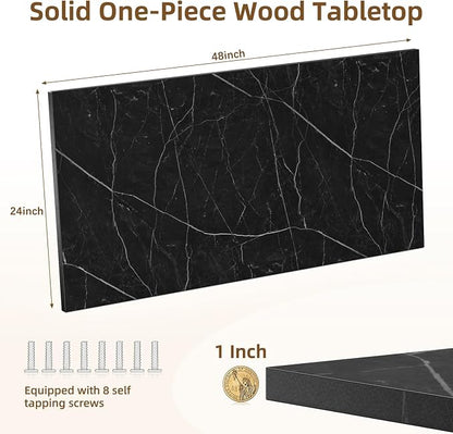 Universal Solid One-Piece Wood Table Top, 48"x24"x1" Workbench Top - Rectangular Particle Board for Standing Desk, Home Office Desk Countertop DlY, Washer Dryer, Coffee, Bar Tabletop