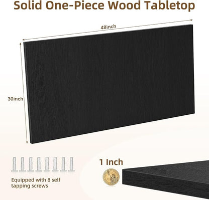 Universal Solid One-Piece Wood Table Top, 48"x30"x1" Workbench Top - Rectangular Particle Board for Standing Desk, Home Office Desk Countertop DlY, Washer Dryer, Coffee, Bar Tabletop