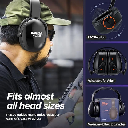 Ear Protection Headphones for Adults Kids, NoiseCancelling Headphones for Autism, Adjustable NoiseCancelling Ear Muffs, Earmuffs Hearing Protection, Effective Noise-Reducing Ear Muffs