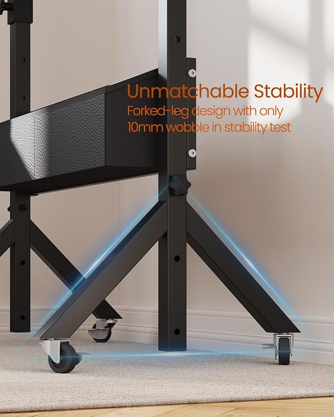 ErGear Mobile Standing Desk with Wheels, Adjustable Height 28.3″ to 46.1″, Rolling Laptop Cart with Cup Holder, Storage Basket, Computer & Pen Slot, Home Office Stand Up Desk, Walnut (31.5″ x 15.75″)