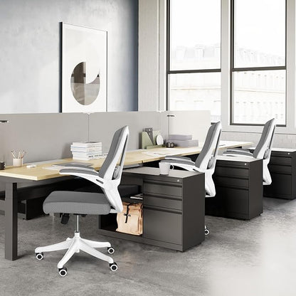 balmstar Ergonomic Office Chair Desk Chair - Mesh Computer Chair with 360° Swivel Wheels, Adjustable 90-130° Recline & Lumbar Support for Home Office, Supports up to 350lbs