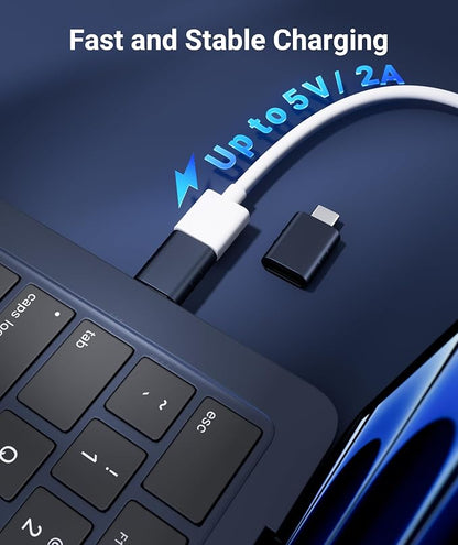 Syntech USB C to USB Adapter Pack of 2 USB C Male to USB3 Female Adapter Compatible with iPhone 17 Pro Max MacBook Pro Air 2024 iMac iPad mini Pro, Other Type C or Thunderbolt 5/4 Devices, Midnight