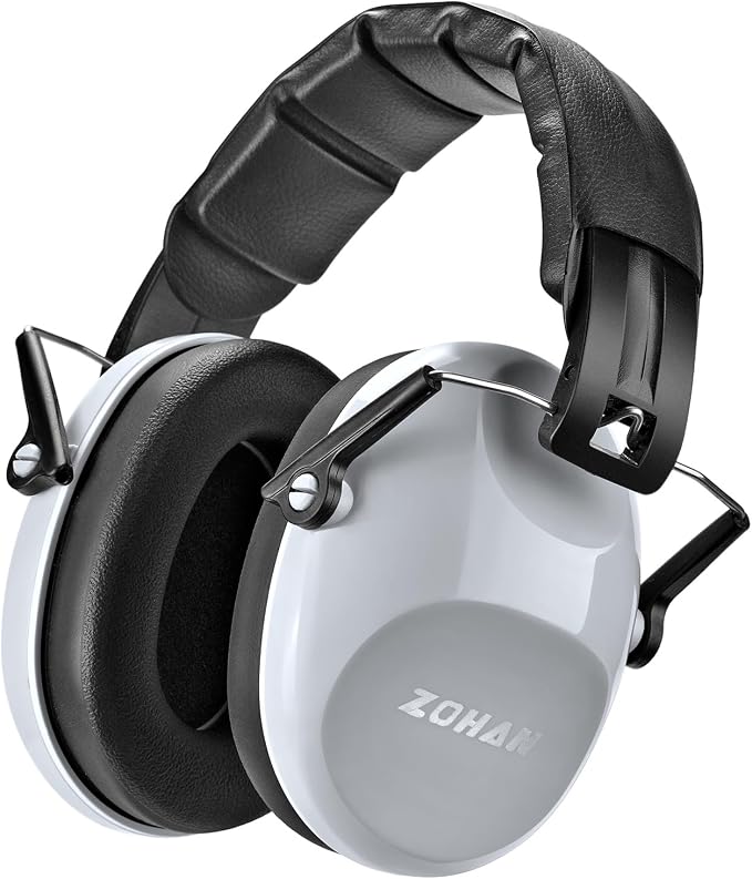 ZOHAN 032 Kids Noise Canceling Headphones - 25dB NRR Kids Ear Protection Earmuffs for School, Monster Jam, Fireworks, Travel, Air Show, Concert, Autism - Grey