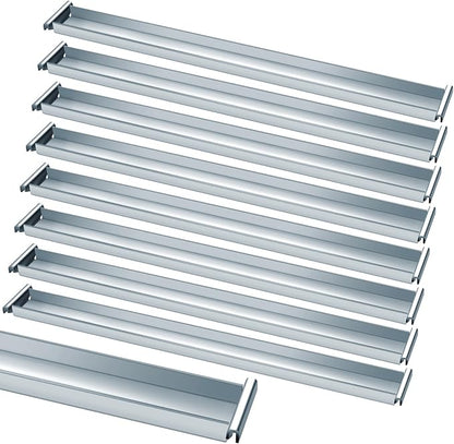 8 Pack Front-to-Back File Drawer Rails for Hanging File Cabinet Drawer Inside Bar Rails Cabinet Parts (Silver)