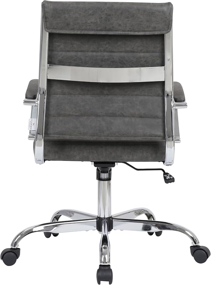 LeisureMod Benmar Ergonomic Executive Office Chair with Adjustable Height & Swivel for Modern Home and Conference Room