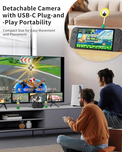 HD Camera for Switch 2, USB Video Camera for Nintendo Switch 2 | Video Game Camera for Switch 2, Privacy Sliding Lens Cover, Plug and Play, Auto Recognition, Cute Lollipop Design