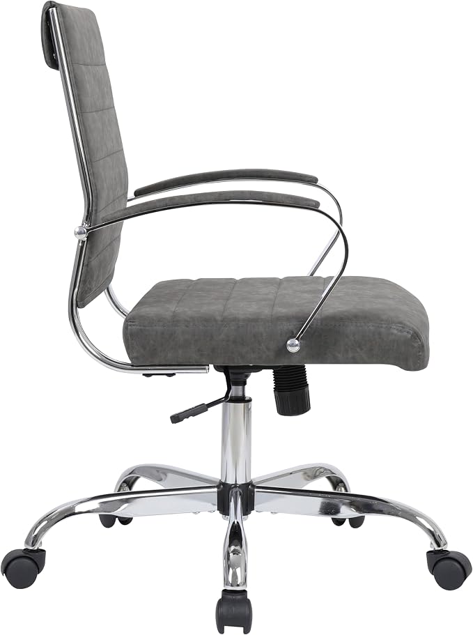 LeisureMod Benmar Ergonomic Executive Office Chair with Adjustable Height & Swivel for Modern Home and Conference Room