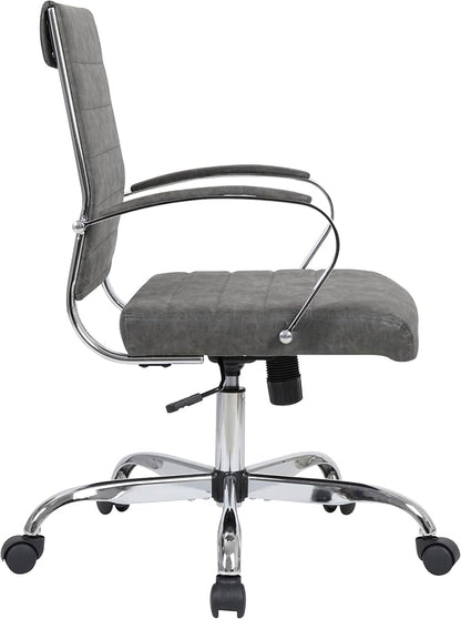 LeisureMod Benmar Ergonomic Executive Office Chair with Adjustable Height & Swivel for Modern Home and Conference Room