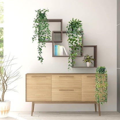Artificial Potted Plants Set Eucalyptus Brugmansia Sweet Pea 3 Pack | Lifelike Leaves. UV-resistant, fade-proof for indoor/outdoor use. Perfect for home, office, patio & farmhouse decor.