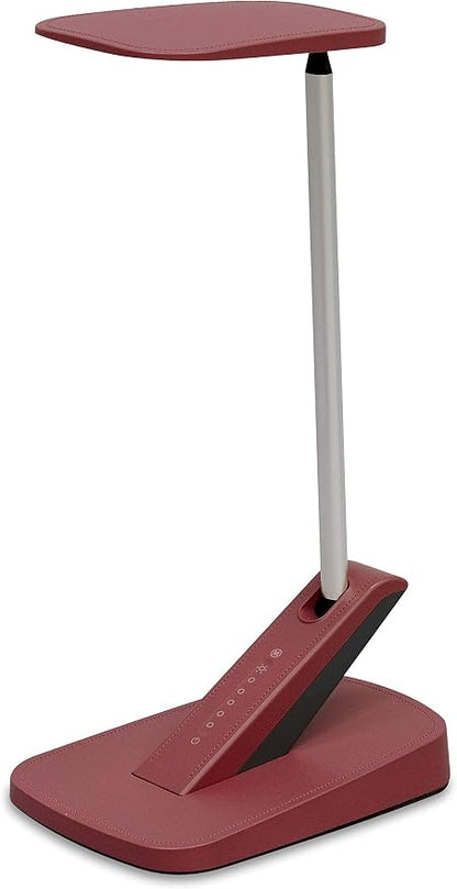 UltraBrite UDL0456-LMER-DS LED Desk Lamp, 8.7”L X 6.2”W x 17.5"H, Merlot