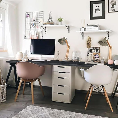 Kaboon 60x24 inches Tabletop, Solid One-Piece Desktop for Sit Stand Desk, Double Desks, L Desk DIY,Wood Countertop Home or Commercial Use,1 inch Thick, Could Atlas/Black Marble, 23.62" D x 59.1" W