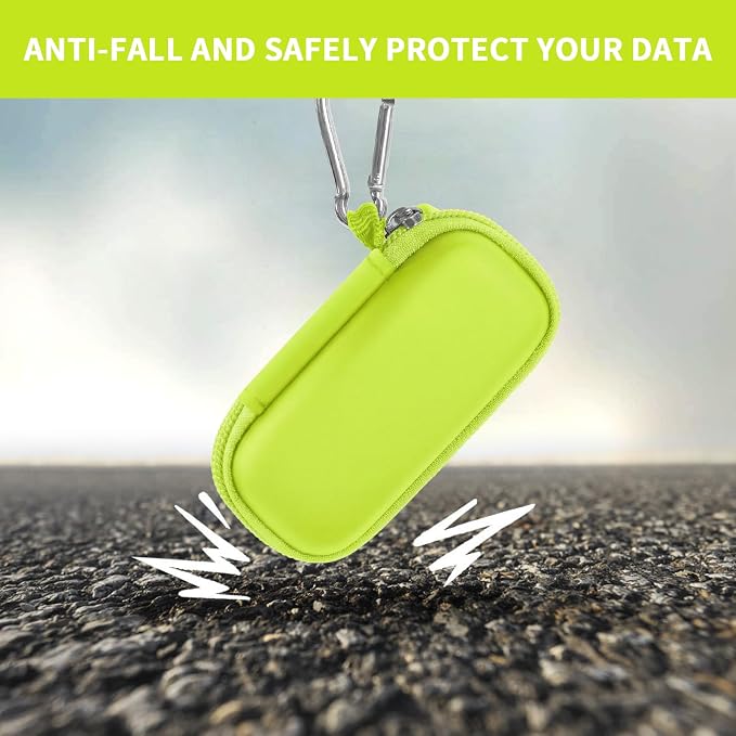 USB Flash Drive Case, SD Card Holder Compatible with Thumb Drive, Memory Cards, SDXC SDHC Storage Bag, Electronic Accessories Organizer for SanDisk for Samsung for Inland (Green)