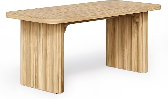LITTLE TREE 62-Inch Home Office Computer Desk, Large Writing Desk with Textured Double Base, 5 ft Conference Meeting Seminar Table for Office