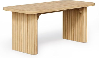LITTLE TREE 62-Inch Home Office Computer Desk, Large Writing Desk with Textured Double Base, 5 ft Conference Meeting Seminar Table for Office