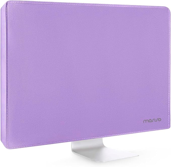 MOSISO Monitor Dust Cover 26, 27, 28, 29 inch Anti-Static Dustproof LCD/LED/HD Panel Case Computer Screen Protective Sleeve Compatible with iMac 27 inch, 26-29 inch PC, Desktop and TV, Purple