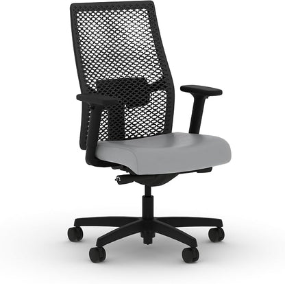 HON Ignition 2.0 ReActiv Ergonomic Office Chair, Mesh Desk Chair with Lumbar Support, Advanced Synchro‑Tilt, Height and Width Adjustable Arms, Swivel Wheels, Black Frame, Steel