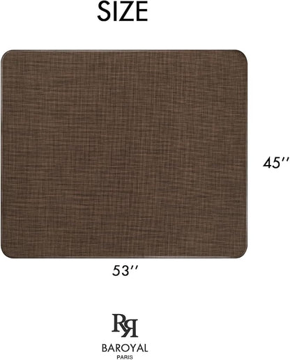 BARoyal Office Chair Mat for Hardwood Floor Under Desk Computer Rolling Chair Mat for Wood/Tile Floor Non-Slip Heavy Duty Desk Rug PVC Plastic Hard Floor Protector 45" x 53"(Coffee)