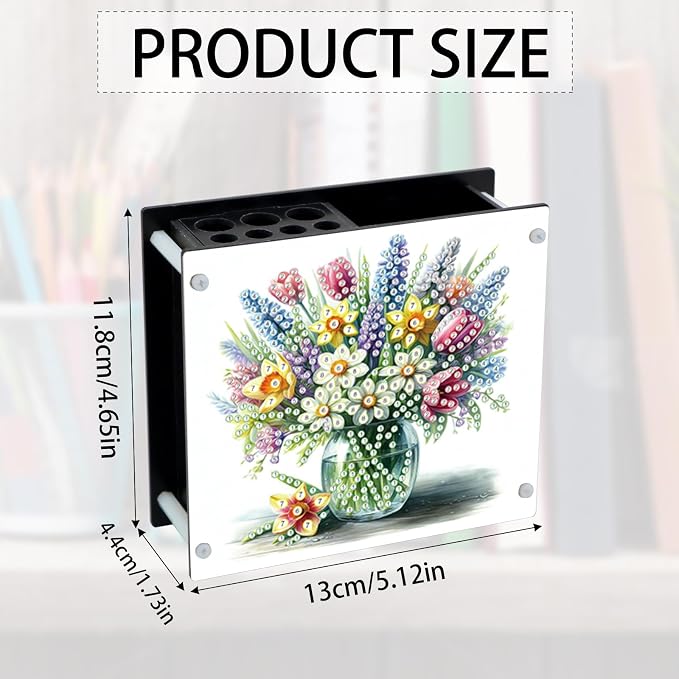 DIY Diamond Painting Kit，Vase Special Shape diamond painting pen holder, Acrylic Daily Office Desktop Decoration Storage Item