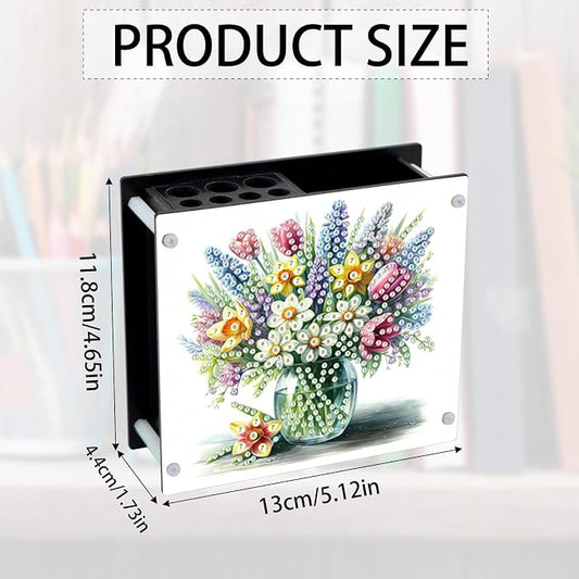 DIY Diamond Painting Kit，Vase Special Shape diamond painting pen holder, Acrylic Daily Office Desktop Decoration Storage Item
