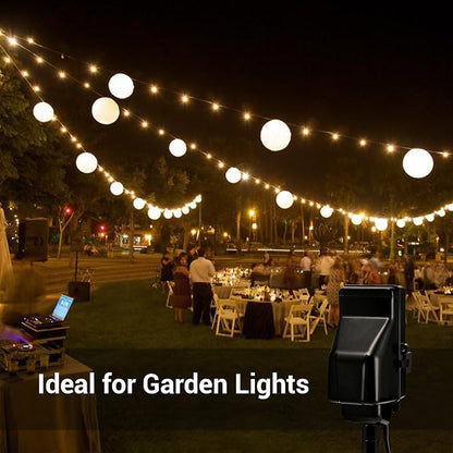 DEWENWILS WiFi Smart Yard Stake Plug with 6 Outlets, Voice Control, Waterproof Power Stake Timer with 6Ft Cord, Alexa&Google Assistant Compatible, 1875W/15A, for Outdoor Decoration Lights