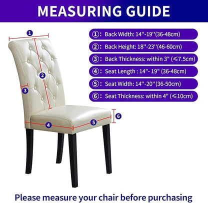 Stretch Chair Covers for Dining Room Set of 2, Removable Washable Dining Room Chair Covers, Dining Chair Slipcovers Seat Protector, Great Decoration for Home and Banquet (Dusty Blue, 2 Pack)