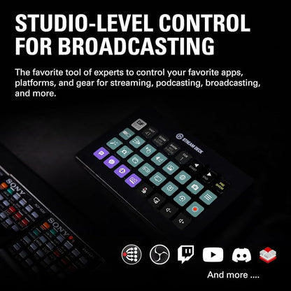 Elgato Stream Deck XL Advanced Studio Controller, 32 Keys | Instantly trigger unlimited actions, Powerful integrations, Visual feedback, Custom icon packs, Works with Mac and PC
