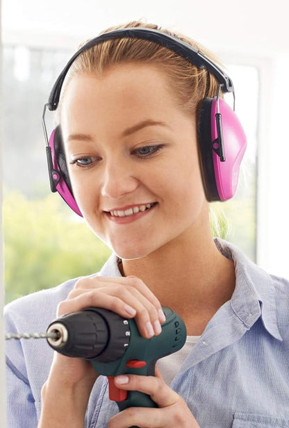 Earmuff hearing protection with low profile passive folding design 26dB NRR and reduces up to 125dB