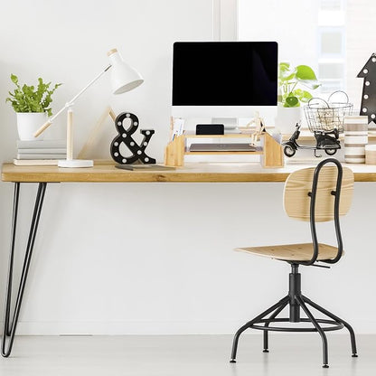 Relaxdays Bamboo Monitor Stand, Natural, 16 x 57.5 x 25 cm