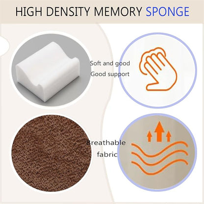 Work Foot Rest Under Desk,Comfort Foot Rest for Couch | Foot Rest For Under Desk at Work,At Soft Ergonomic Footrest,Support Foot Pillow,Heel Chair,Leg Elevation Pillow Brown