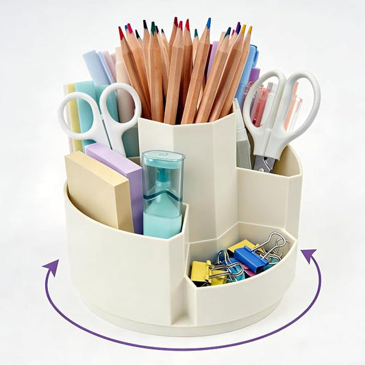 Pen Organizer for Desk Pencil Cup Office Desktop Organizers Cute Pencil Holder Stationery School Supplies for Office, Home, School