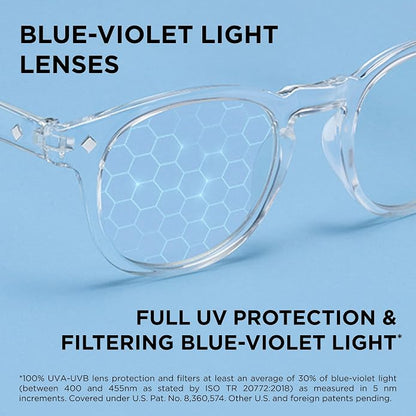Foster Grant mens Kramer E.readers™ Reading Glasses Rectangular Blue Light Filtering Glasses