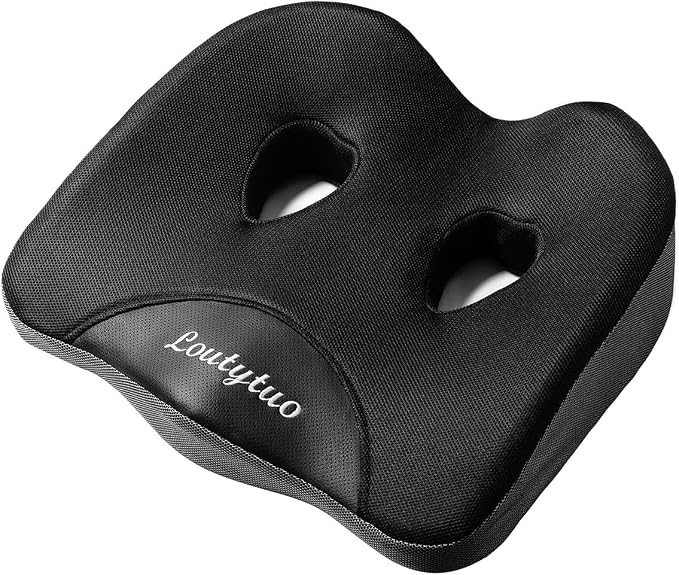 LOUTYTUO Seat Cushion Pillow,100% Memory Foam and Washable Cover,for Office Chair,Car Seat and Wheelchair, Soft Support Seat Cushion