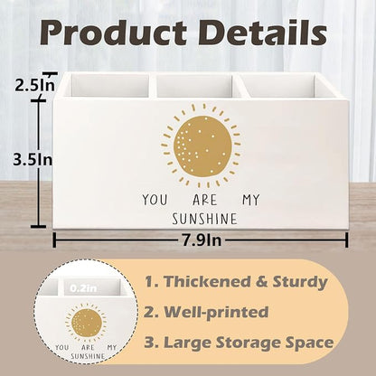 You Are My Sunshine Wooden Pen Pencil Holder for Desk, Boho Sunshine Nursery Wood Makeup Brush Toothbrush Holder Organizer for Toddler Kids Room Bedroom Playroom Nursery Classroom