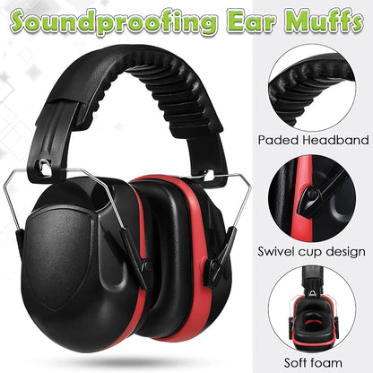 Yunsailing 4 Pcs Nrr 28db Noise Reduction Ear Protection Hearing Protection Muffs Foldable Headphones for Shooting