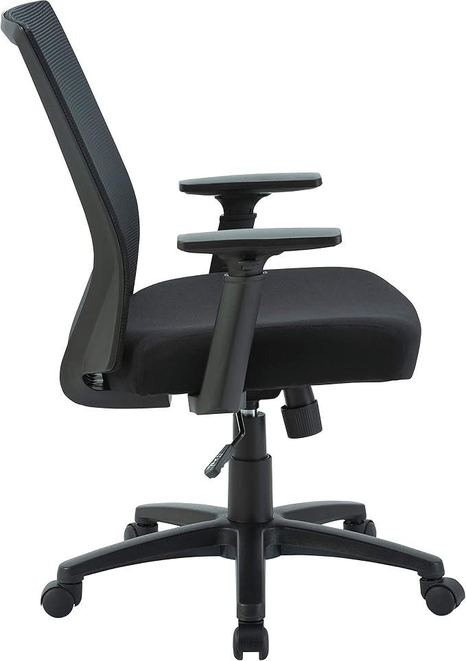 Lorell Mid-Back Mesh Task Chair, Black