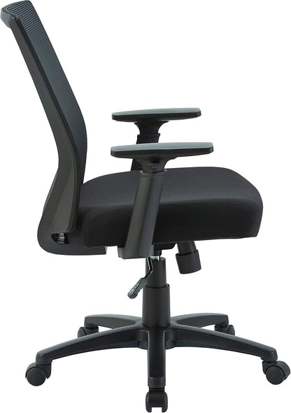Lorell Mid-Back Mesh Task Chair, Black