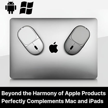 Magnito – Magnetic Wireless Bluetooth Mouse for MacBook, iPad, Laptop, Windows, Chrome OS, Linux – Compact & Portable, Slim, Lightweight, Quiet Clicks – The Best Travel Mouse (Silver)