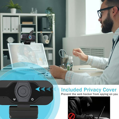 XPCAM USB C Webcam for PC/Laptop/Desktop Computer Camera with Microphone | Plug & Play USB Webcam with Tripod/Cover, Auto Light Correction, Fixed Focus,Web camera for Zoom Conference/Twitch Streaming