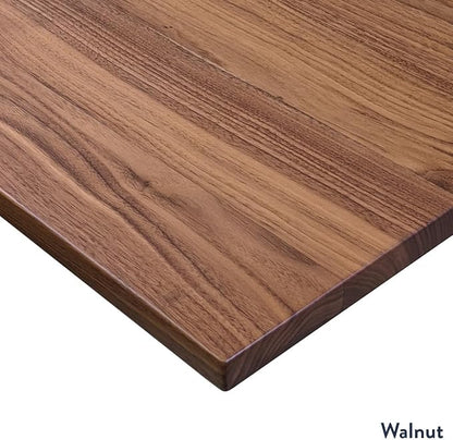 Desky Dual Hardwood Sit Stand Desk - 80x30 Electric Standing Desk - Dual Motor, 3 Stage Adjustable Height Desk - Solid Wood Standing Desk - Whole-Piece Top in Saman Wood