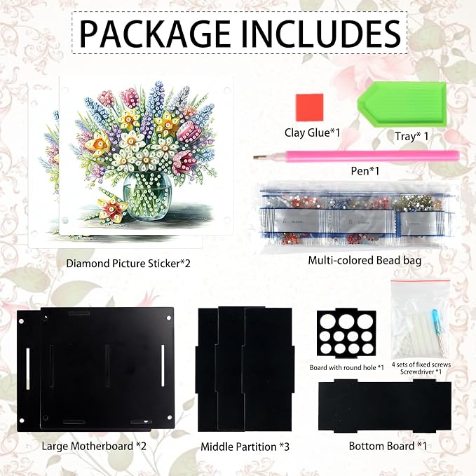 DIY Diamond Painting Kit，Vase Special Shape diamond painting pen holder, Acrylic Daily Office Desktop Decoration Storage Item