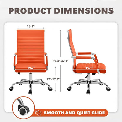 Furmax Ergonomic Office Desk Chair, Orange, 2-Pack