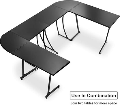 ZenStyle L-Shape 58.1in Corner Computer Desk Home Office PC Laptop Table Multipurpose Gaming Workstation with Solid Steel Frame/Waterproof Desktop