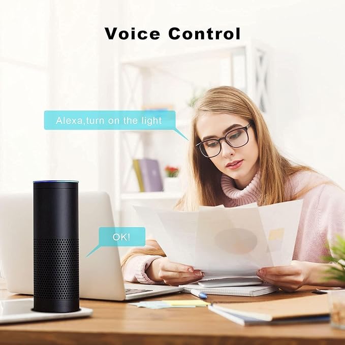 Smart Power Strip WiFi Surge Protector Extension Cord Voice Control Compatible with Alexa Google Assistant, 4 AC Outlets 4 USB Port, Individual Remotely Control, Timer Schedule, No Hub Required
