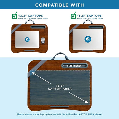 LAPGEAR Designer Lap Desk 2-Pack with Storage Basket, Phone Slot & Device Ledge – Arrow Stripes – Fits Laptops up to 15.6" – Style No. 70411