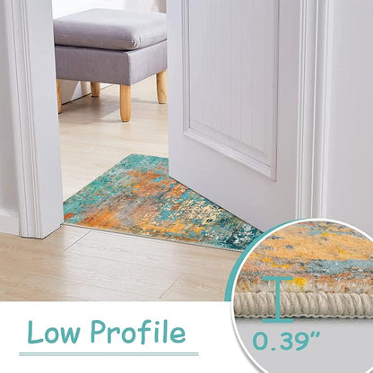 Lahome Kitchen Rugs, 2x4 Washable Rug with Soft Low-Pile for Entryway and Hallyway, Non-Slip & Small Carpet for Bathroom, Easy Clean Door-Friendly Mat, Kid&Pet Friendly Modern Decor 2x4 Rosy