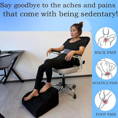 Foot Rest for Under Desk at Work.Multifunctional 3-Tier Foot Stool,with Washable Footrest.for Under Desk,Office Chair Gaming Chair & Sofa,Leg Elevation Pillow,Supports Posture(A-Black)