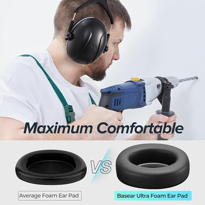 SNR 35dB High Noise Cancelling Ear Muffs, Ear Protection for Mowing, Adult Noise Cancelling Headphones for Autism, Hearing Protection Ear Muffs for Noise, Noise Reduction Earmuffs for Shooting,Mowing